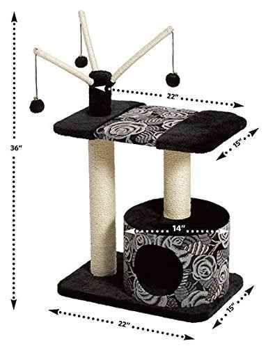 Cat Tree Carnival Cat Furniture (Carnival Cat Furniture, Black Pattern)
