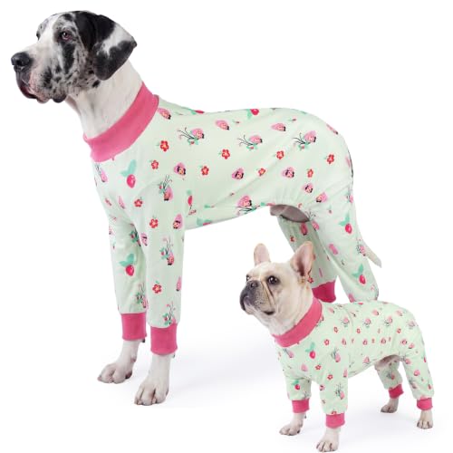 Dog Pajamas Fleece Dog Pjs with Four (Green / Large)