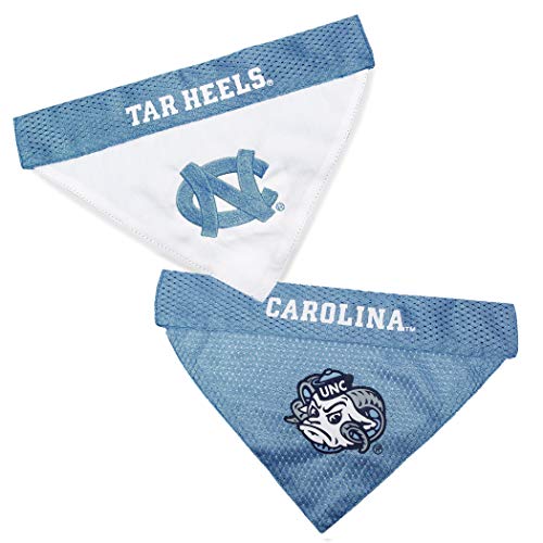 NCAA Reversible Bandana. North Carolina Tar Heels Sports Fan Pet Bandana Small (Small/Medium / North Carolina Tar Heels)