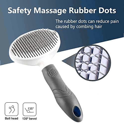 Self Cleaning Slicker Brush (1Pack Gray)