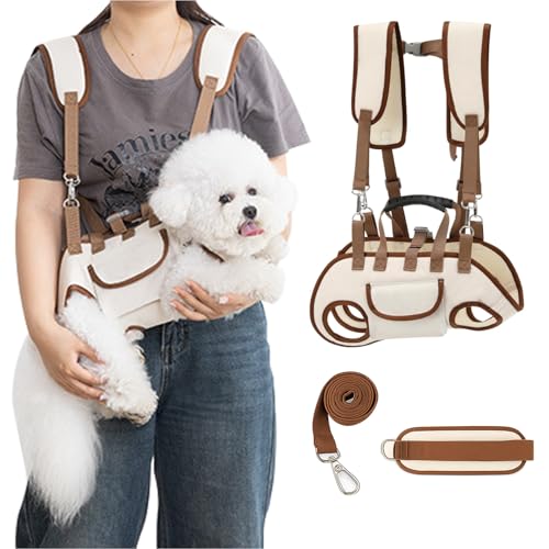 Dog Carrier Backpack for Small Pets (White / Small)