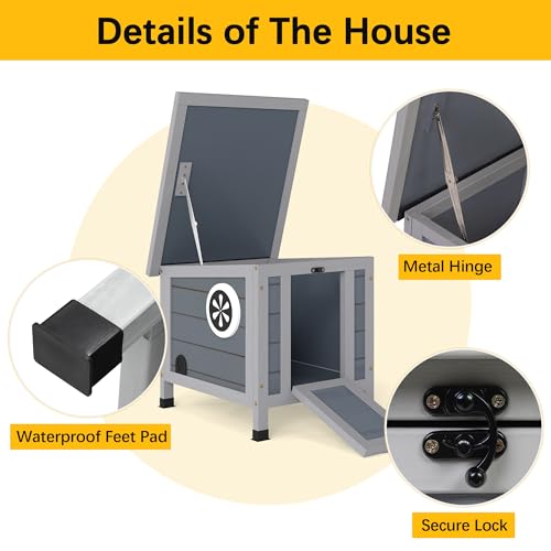 Rabbit Hutch Indoor Outdoor (Gray)