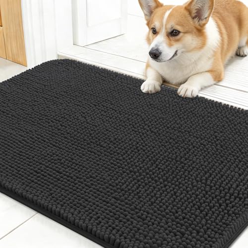 Dog Door Mat for Muddy Paws 30x17 (Dark Grey / 30" X 17")