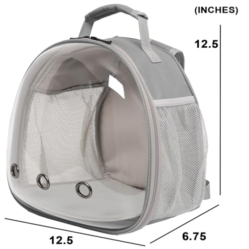 Bearded Dragon Travel Backpack with Harness and Leash Set (Gery)