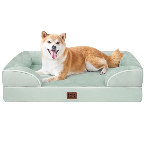 Orthopedic Large Dog Bed (Soft Sage Green / 35.0"l X 22.0"w X 6.5"th)