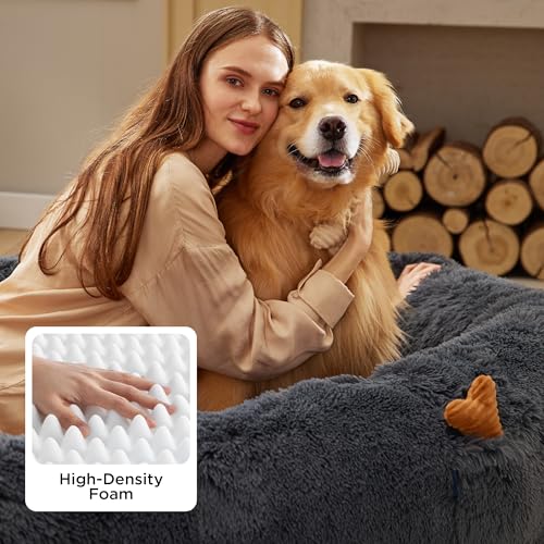 Human Dog Bed for Adult (71"L x 44"W x 12"Th / Dark Grey)