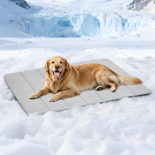 Dog Cooling Mat for Large Dogs (Grey / 41"L x 27"W x 0.8"H)