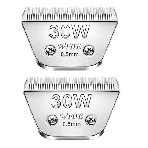 30W Wide Blade Dog Clipper Blades for Andis (Silver/30W-2Pack)