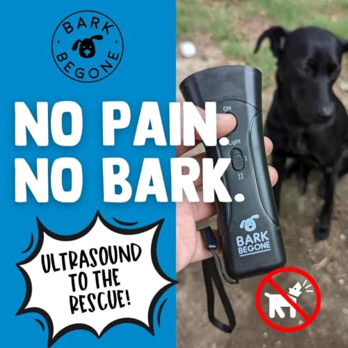 Ultrasonic Dog Bark Deterrent & Behavior Corrector (Black 9V (1 Pack))