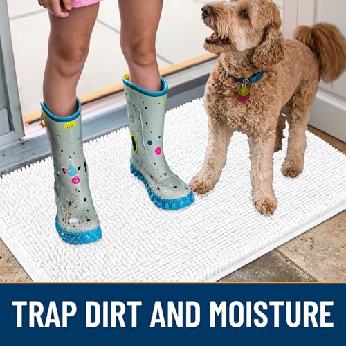 Dog Door Mat for Muddy Paws 70x24 (White / 70"X24")