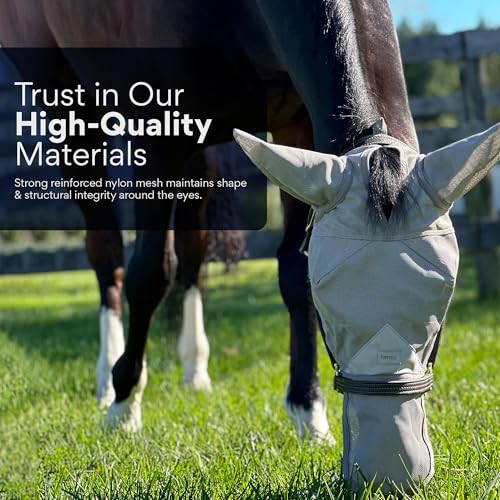 Horse Fly Mask with Ears & Nose Cover