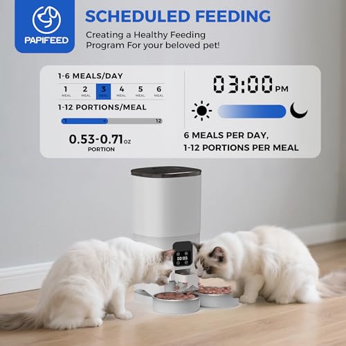 Automatic Cat Feeder 2 Cats (White)