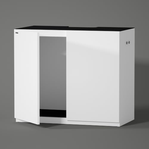 Wooden Aquarium Stand & Cabinet (W39.4xD17.7xH31.5in(100X45X80cm) / White)