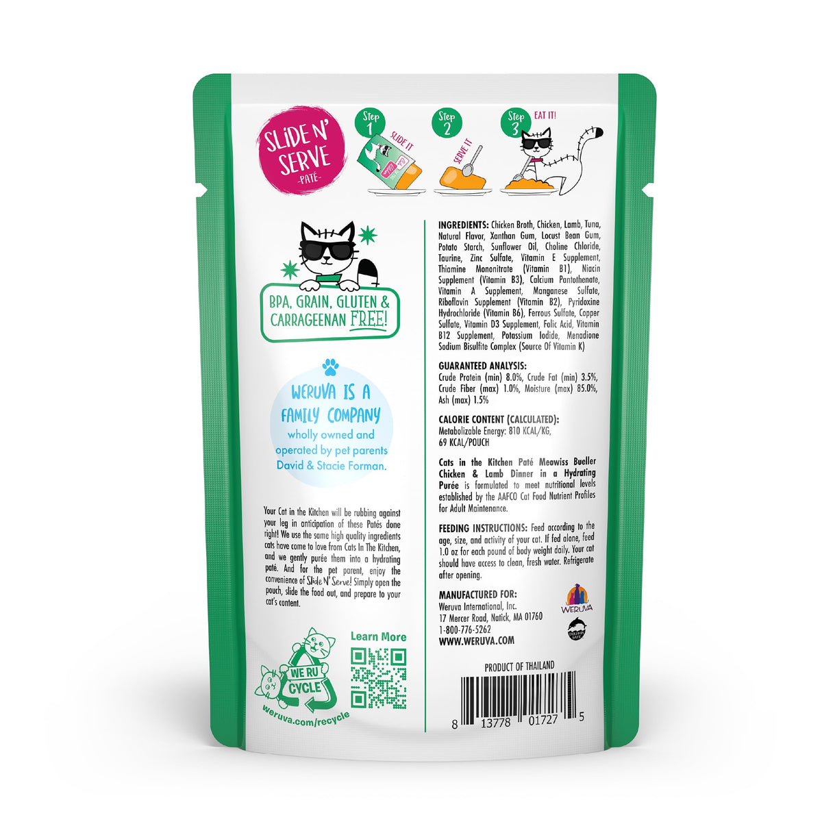 Cats in the Kitchen Slide N' Serve Grain (3 Ounce (Pack of 12))