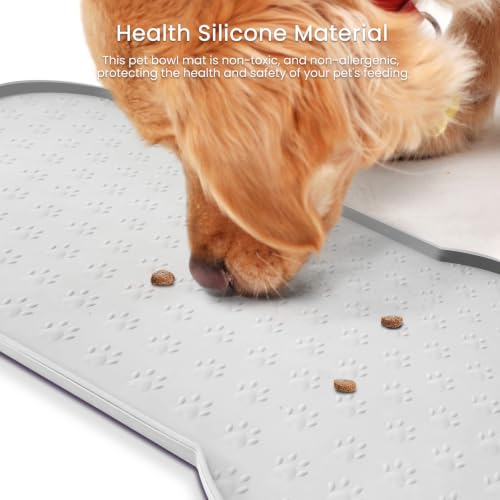 Dog Food Mat Anti (19.4" x 9.8"-2PCS / White)