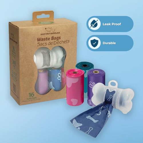 Poop Bags for Dogs (Assorted Colors 2 / 240 Bags)