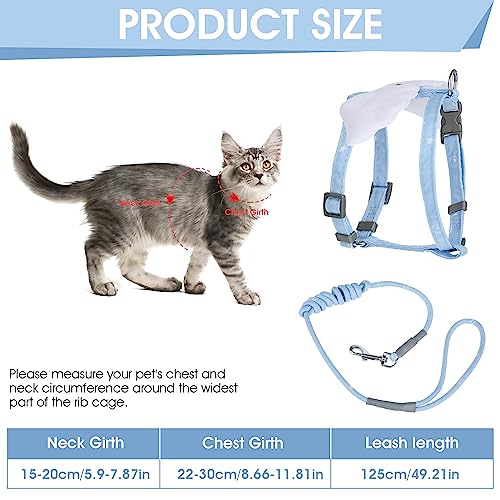 Cat Harness and Leash Set (Sky Blue)