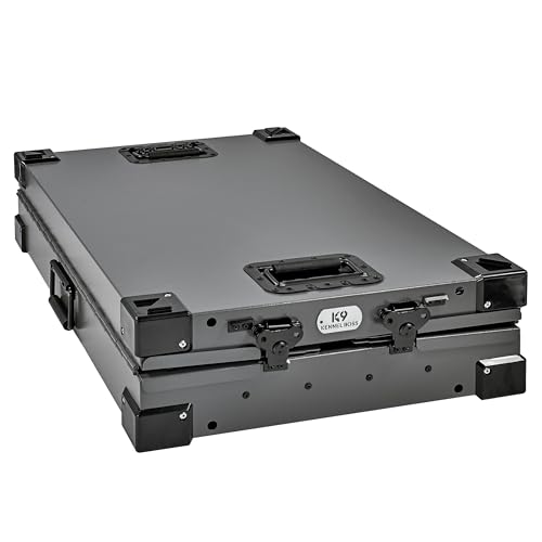 Aluminum Collapsible Dog Crate (Gray / 30.6"L x 22.8"W x 25.7"H)
