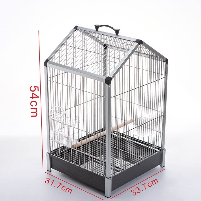 Large Holder Bird Cage Metal Stainless Steel Parrot Bird Cage Luxury Birdhouse Bird Cage for Outdoor Cage (Style 1)
