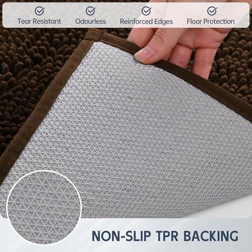 Dog Door Mat for Muddy Paws (72"x48" / Brown)