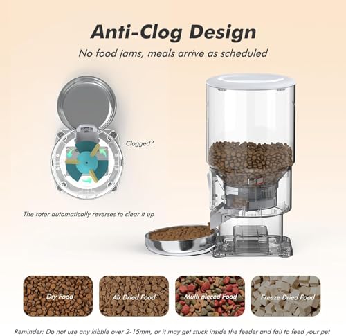 Automatic Cat Feeder with Camera (Pure White)