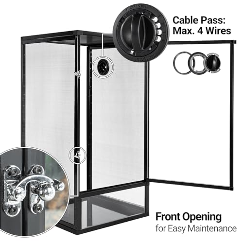16" x 16" x 30" Front Opening Chameleon Cage with 3 (16" x 16" x 30")