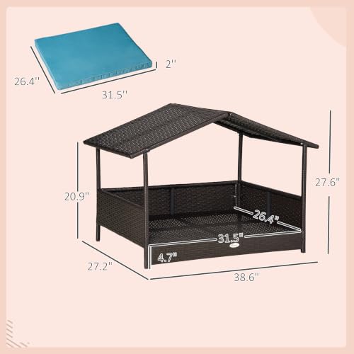 Wicker Dog House Outdoor
