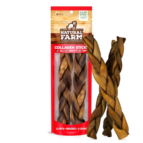 Braided Collagen Chews for Dogs (12" Braided - 2 Count)
