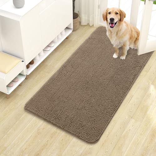 Dog Door Mat for Muddy Paws 40x24 (Tan / 40" X 24")