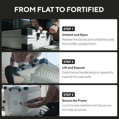 Impact Collapsible Dog Crate (Gray / 30.5"L x 20.5"W x 26.0"H)
