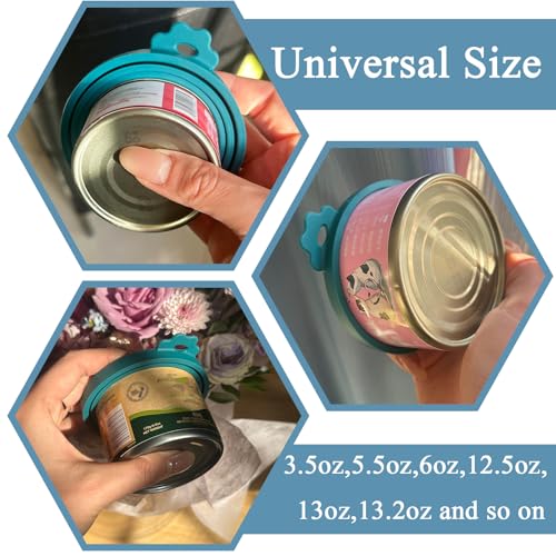 Pet Can Opener & 3 Pcs Cat Food Can Lids (Regular / Dark Blue)