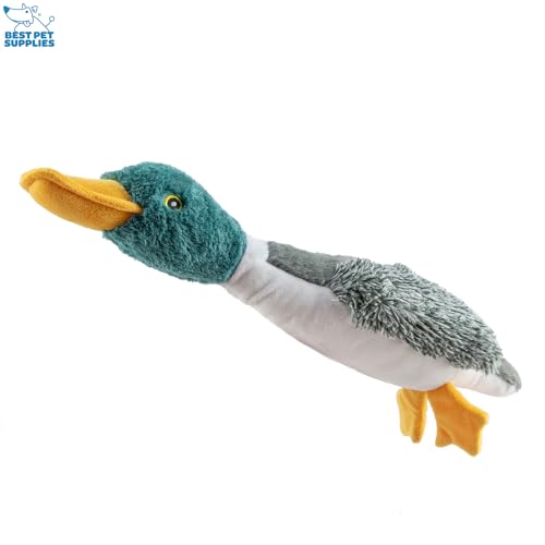 Interactive Squeaky Dog Chew Toy (Mallard Duck (Gray, Gray, Brown) / Small)