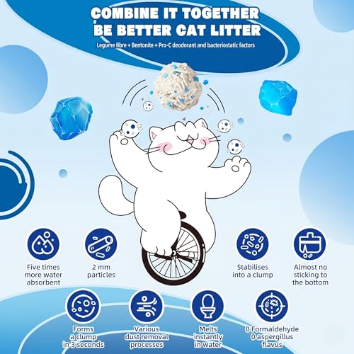 Tofu Cat Litter (NIKORO Mixed Tofu Cat Litter (5.29 lbs×4Bags))