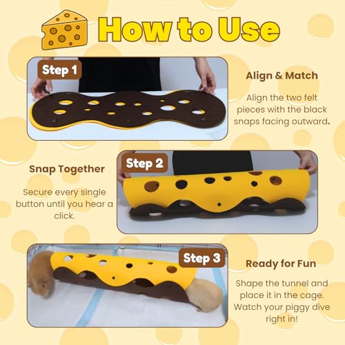 Guinea Pig Tunnel and Tube (Yellow)