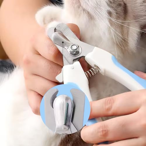 Cat Nail Clippers for Beginners and Groomers (Blue)