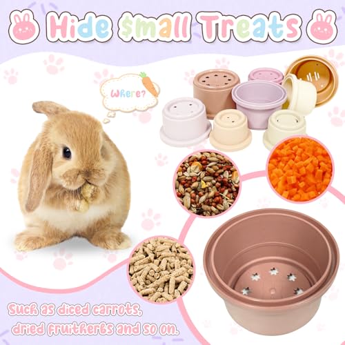 8 Pcs Stacking Cups for Small Animal Toys (purple)