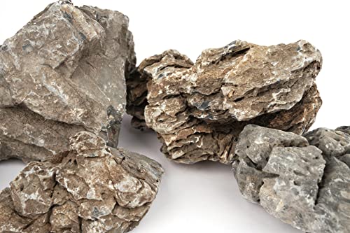 Seiryu Stone 34lb Large Natural Aquarium Rocks for Fish Tank Decor (07 Seiryu Stones(3-11inch,36lbs))