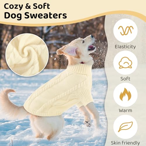 Small Dog Sweater for Small Dogs Girl (X-Small / White)