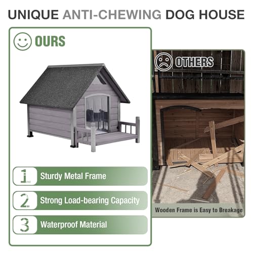 Heated Dog House Outdoor Insulated Weatherproof Dog Kennel with Heater (Heated Dog House)