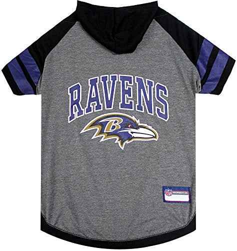 NFL BALTIMORE RAVENS HOODIE for DOGS & CATS (Large / Baltimore Ravens)