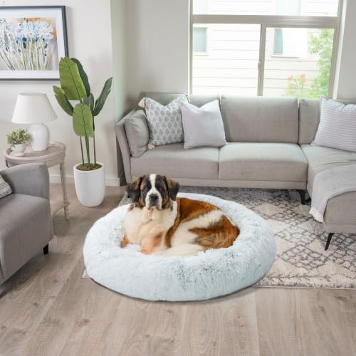 Original Calming Donut Dog Bed (Frost Shag / X-Large)