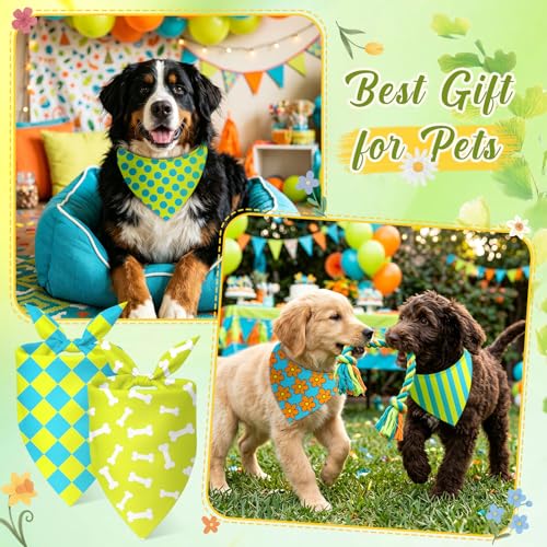 50 Pcs Cartoon Dog Bandana Bulk for Hippie Paw Print Flower Adventure Cute Triangle Soft Dog Bibs Summer Theme Birthday Party Supplies for Small Medium Large Costume 31.5 x 21.7 X21.7 Inch (Cartoon Dog / 31.5 x 21.7 x21.7 Inch)