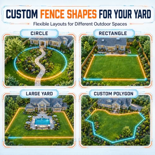 GPS Wireless Dog Fence System with Free App (Orange)