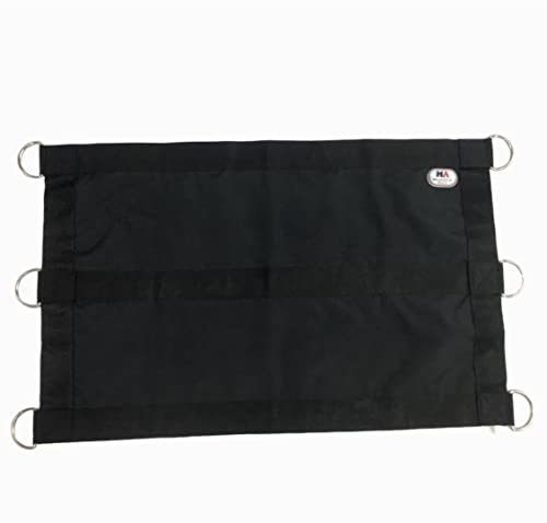 1200D 29"x19" Horse Stall Guard with Replaceable and Adjustable Length Straps and Replaceable Hardware (Black Black)