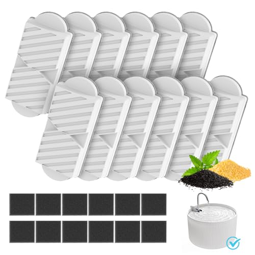 12 Pack Roman Column Style Ceramic Cat Fountain Filter