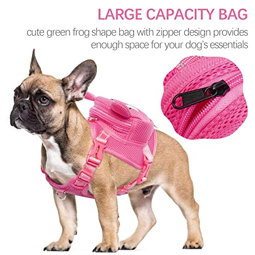 Dog Backpack Harness (Pink Pig / Large)