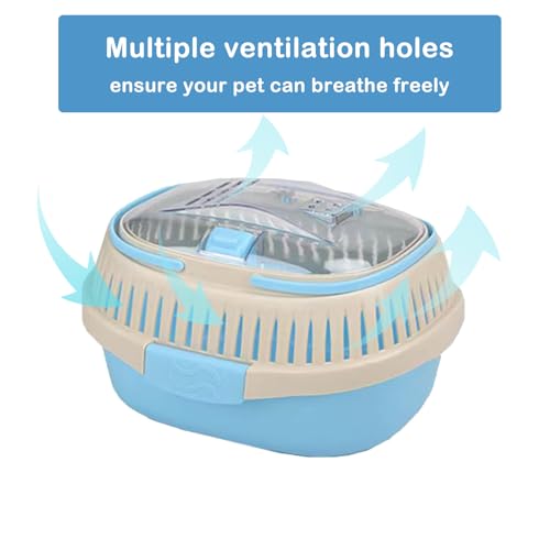 Hamster Carrier Portable Guinea Pig Carrier 13 X 11 X 8 in (Blue)