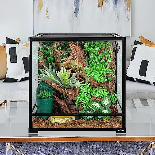 REPTIZOO 60 Gallon Glass Reptile Tank (24" x 24" x 24")