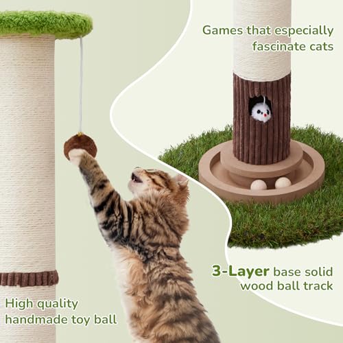 34" Tall Cat Scratching Posts (Green)