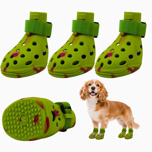 Tie Dye Dog Shoes for Hot Pavement (M (30-50 lbs))